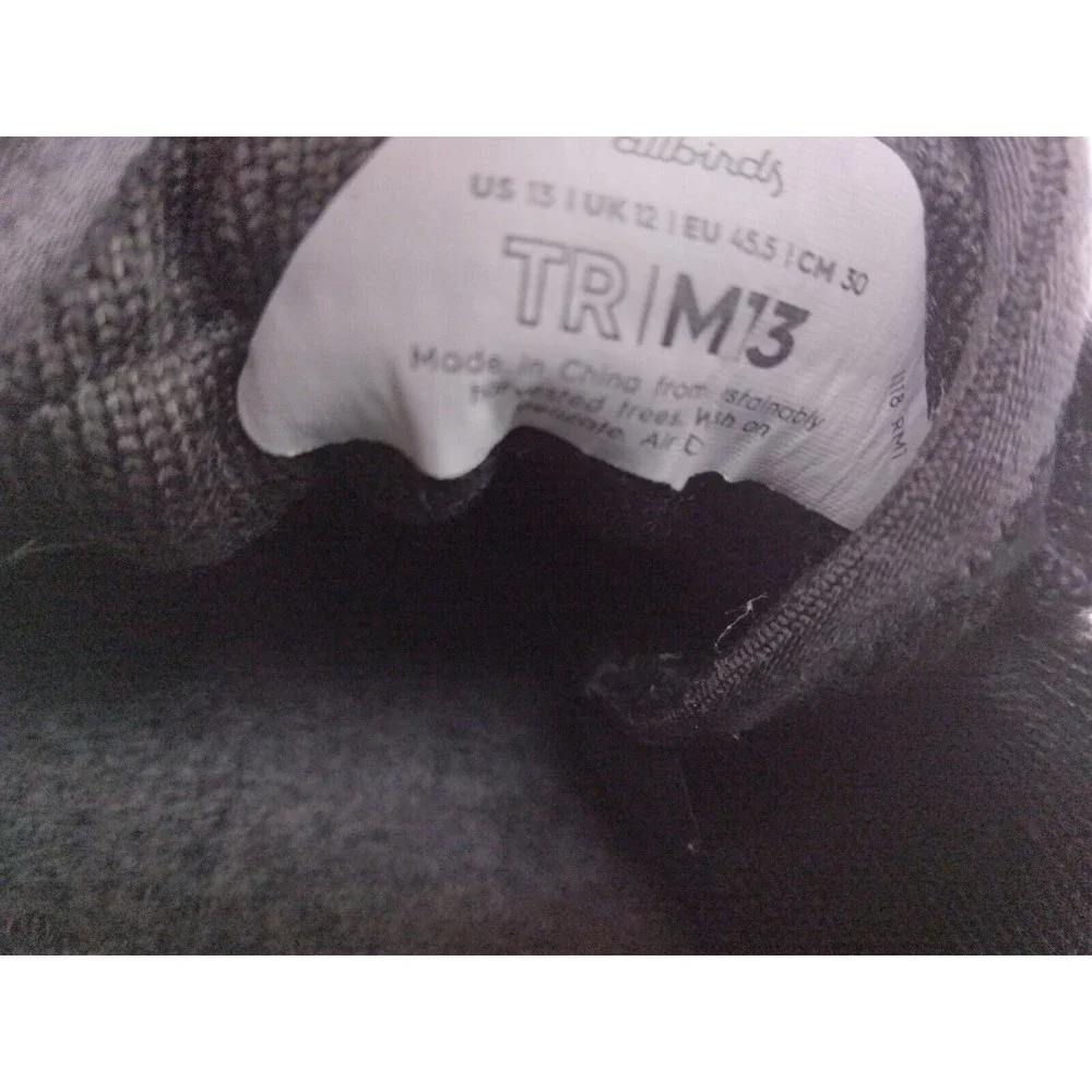 Allbirds Tree Runners Dark Gray Athletic Running Shoes Sneakers Mens Size 13